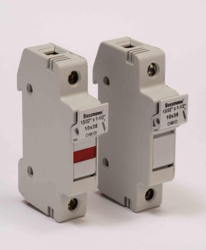 Modular Cylindrical Fuse Holders Extended range of pole configurations 10x38 to 22x58 have UL & CSA Approval Compact 8x32 & 10x38 available Finger safe