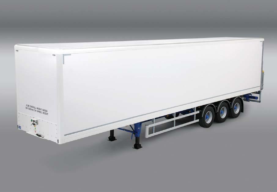 TRI AXLE Box trailer T006 13.6m overall length Available from 4.0m to 4.4m overall height Standard 4.