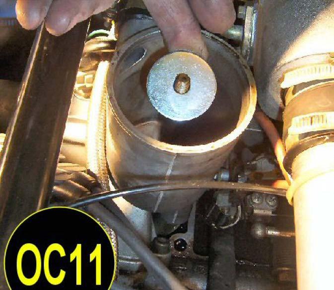 Place the washer provided into the base of the oil canister, as shown in picture OC11.