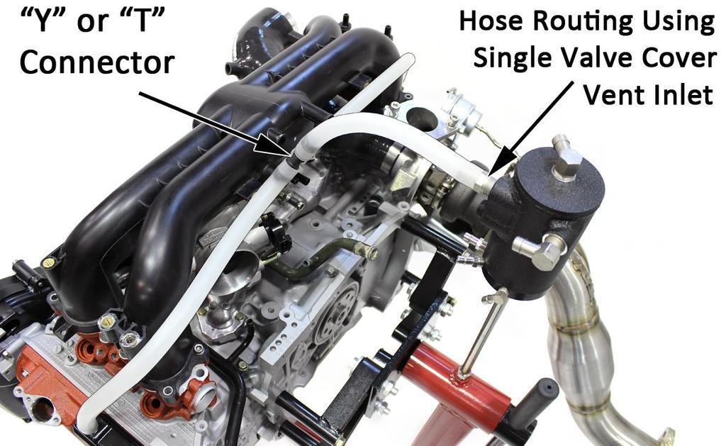 Actual routing of hoses may not be represented above. Diagram shows 08-14 WRX with simplified path to help visualize routing whether using OEM hoses or supplied. iii.