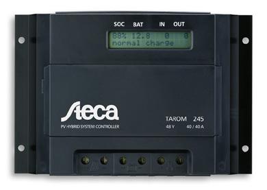 Systems Steca Tarom 440 Steca Tarom 4545 Generators Steca Tarom Solar Charge Controllers The new design for the Steca Tarom sets new standards in this power class.