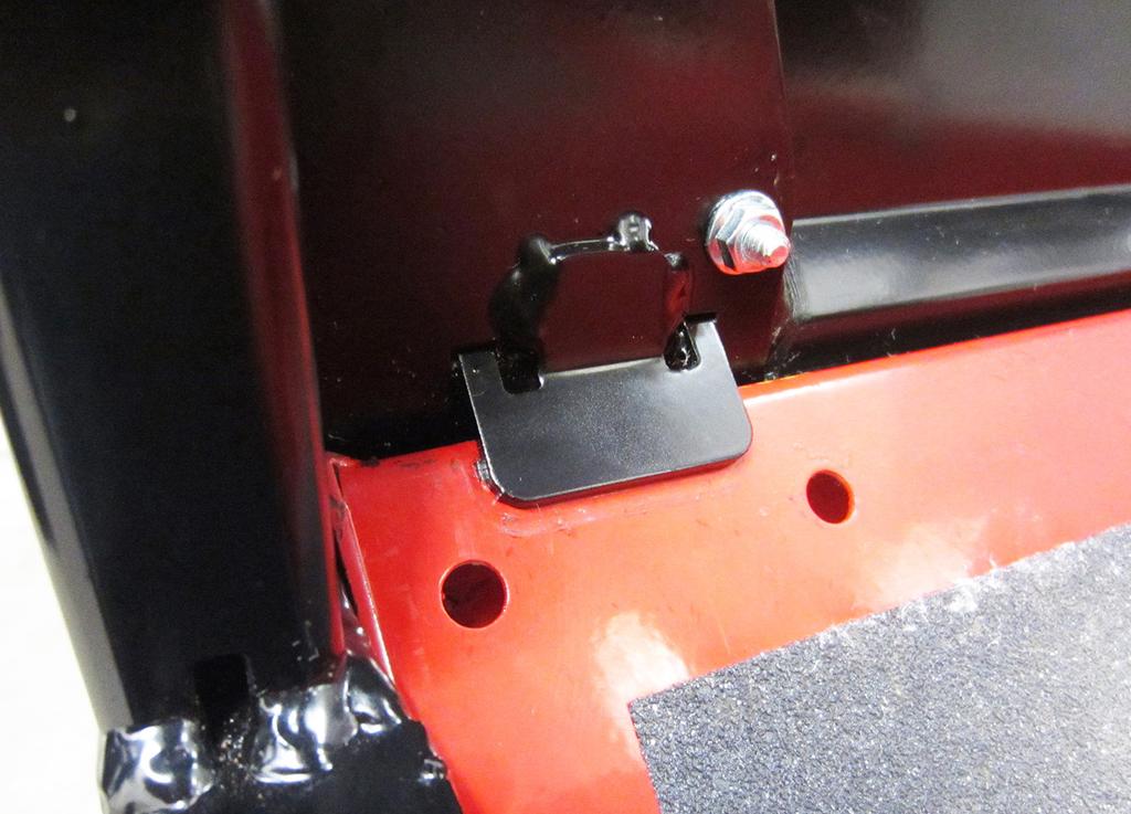 Tighten by hand until finger tight. To lift the cab, use a Ventrac lift sling (part #.