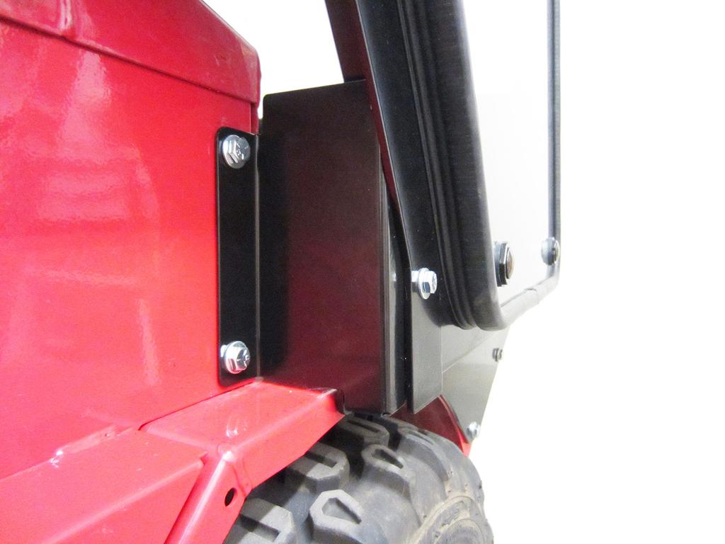 WEATHER CAB SETUP INSTRUCTIONS. Install the front dash cover panel () into the gap between the cab frame and the front of the dash panel.