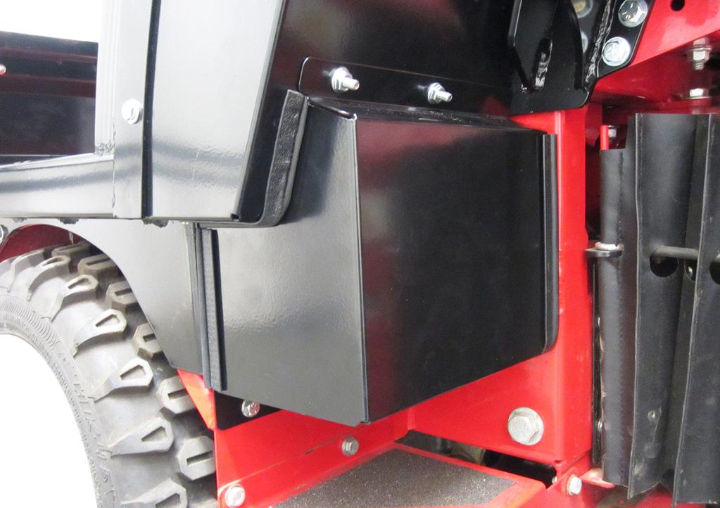 rear floor cover. Fasten with three / x / bolts (M), flat washers, and flange nuts. Install the two upper bolts from inside the cab.
