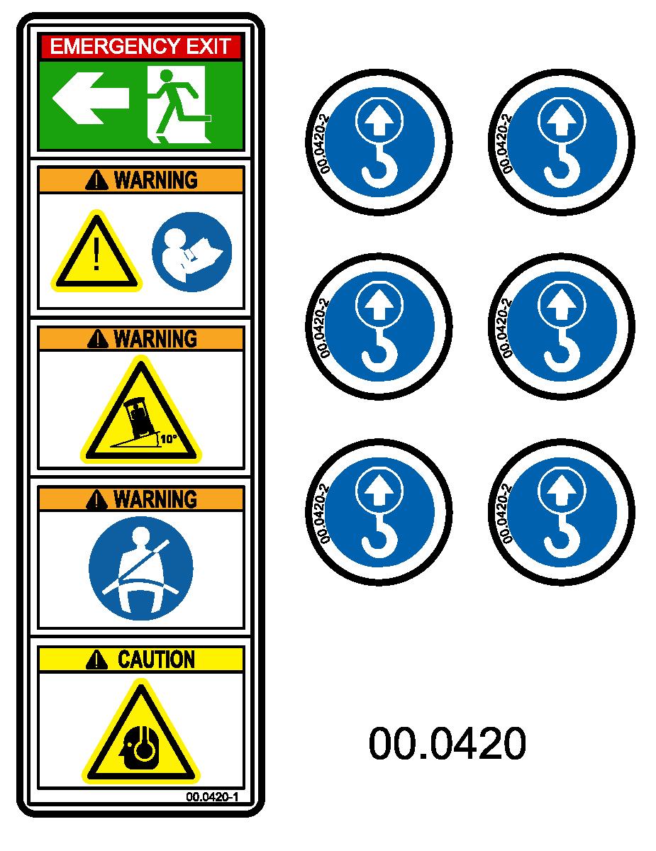 Safety Decals SAFETY The following safety decals must be maintained on your LW