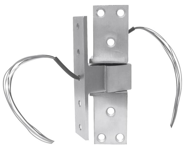 wires supplied standard 0923 REINFORCING PIVOT Handed (indicate when ordering) Full Surface Reinforcing Pivot for 1/8 inset doors hung on 4-1/2 pivots with 3/4 to centerline of