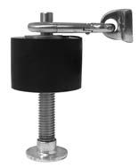 1804 PIPE STOP & HOLDER Heavy duty construction for use in schools, institutions and correctional facilities All stainless steel components with rubber bumper The rubber bumper on the door hits the