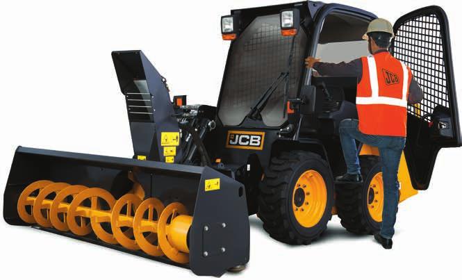 1 JCB's exclusive side entry cab design allows operators to access the loader without having to climb over large cumbersome
