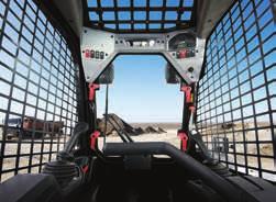 2 The emergency exit on a JCB skid steer is via the front of the machine, as opposed to via the small rear window as per traditional