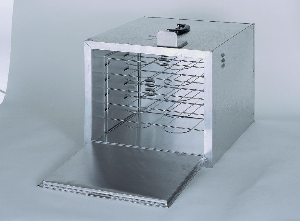 Portable Hot Box Back View: Canned fuel access panel 1100 Shown with wire rack option.