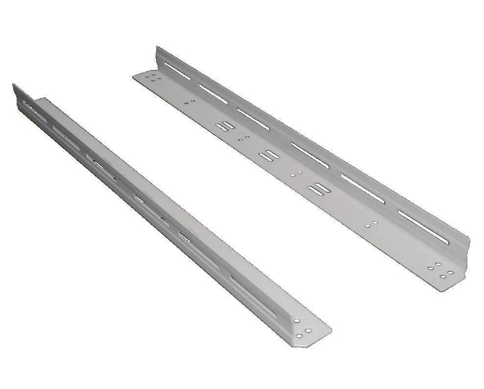 Support, trays and shelves Chassis supports These steel supports may be fitted along the depth of the rack and offer an ideal method of supporting heavy equipment.