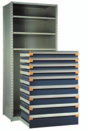 Modular Drawer in Shelving The Rousseau Advantages 18" or 24" 36",42" or 48" Can be installed in over 35 brands of shelving on the market.