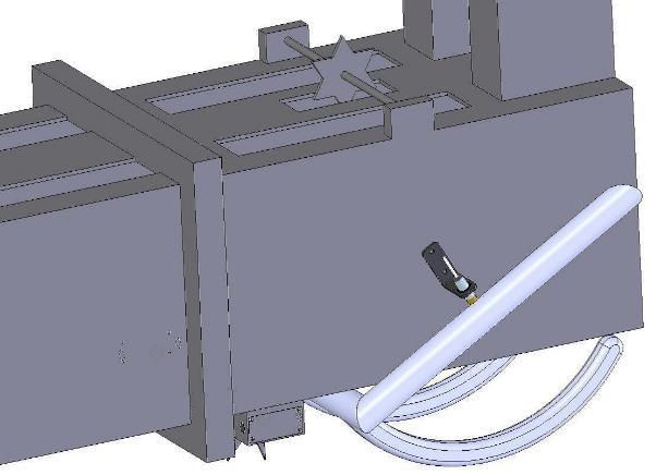 The face of the sensor needs to be parallel to the arm attached to the needles (Figure 2). Mark and drill two 3/8 (10mm) holes. Install the sensor using two 5/16 x 1 allen head bolts, locks, and nuts.