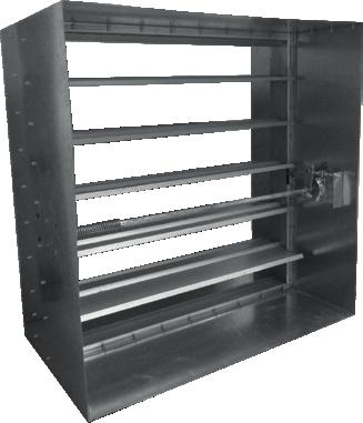 Fire dampers close automatically to prevent fire from spreading to adjacent fire compartments through HVAC ventilation ductwork.
