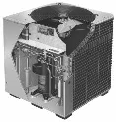 remotely located indoor blower-coil units or indoor add-on coils in FM21 installations. The outdoor units are equally suited for installation on a slab at grade level or on a rooftop.