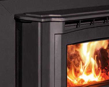 Wooden Handle Optional Hearth Shelf (pictured) Optional Oversize Surround Fmed Steel Surround