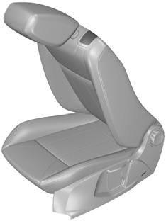 Slide the seat backwards to the end stop (memory position) or desired forward seating position. Note: The memory function is only available on the driver's seat. 2.