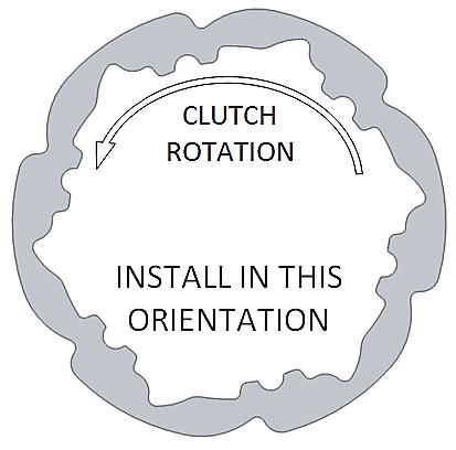 6. Install the Rekluse clutch pack as seen in the configuration on