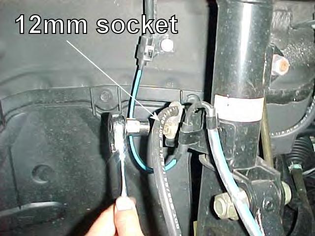 bolt using a 12mm socket.