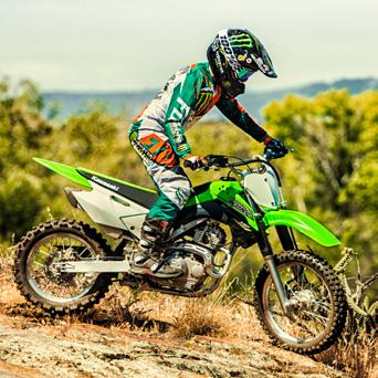 REAR WHEEL KLX140L THE KLX140L OFF-ROAD MOTORCYCLE IS THE BIGGER BROTHER TO THE
