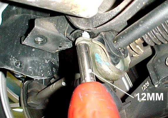 remove the bolts holding the sway bar