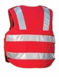 The vest is adjustable to four points on the shoulders and side parts, so