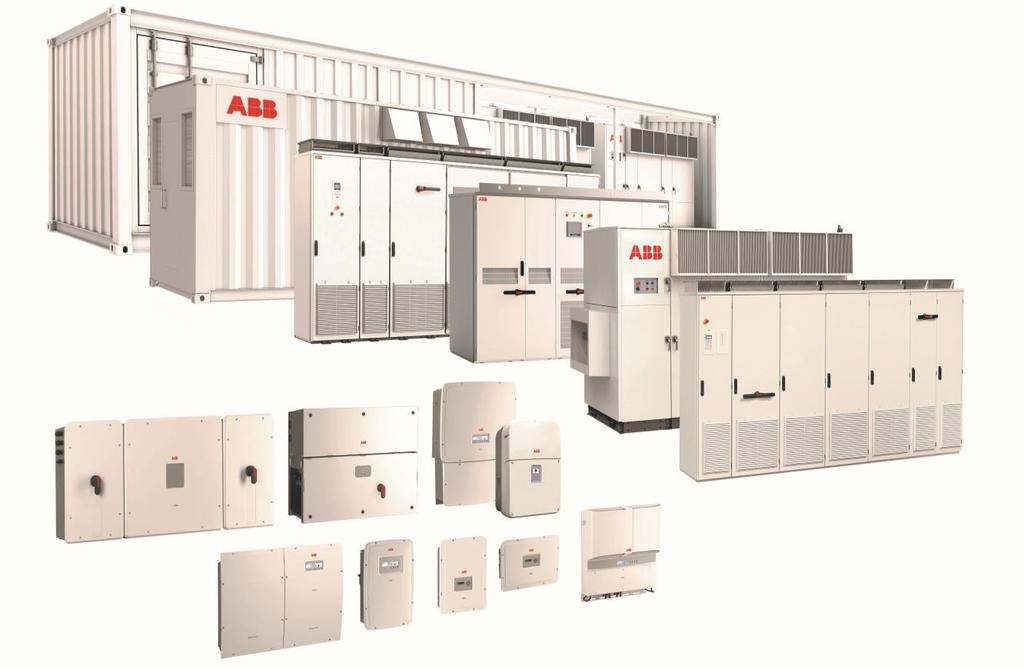 Our portfolio Broadest inverter range in the industry For all power ranges, and all onand off-grid applications and business models One-stop-shop with ABB s sun to