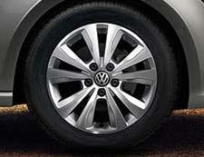 ALLOY WHEELS STANDARD ON TRENDLINE 15" steel wheels with full-size wheel trims 6J x 15 Tyres: