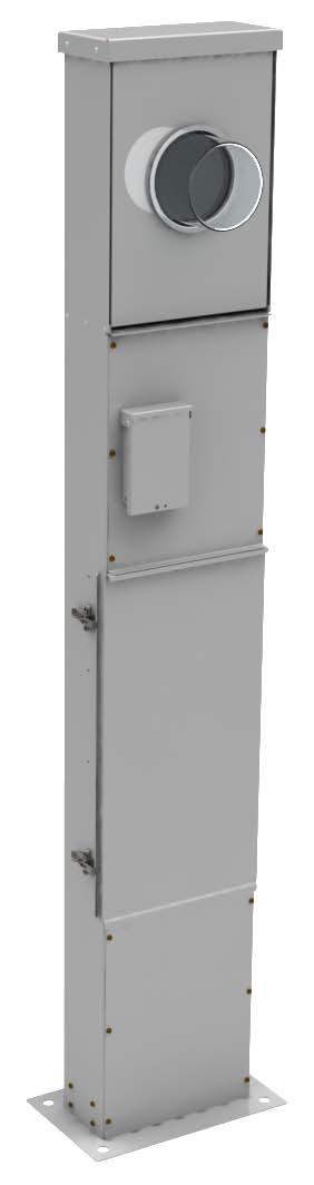 Pad Mount - Metered Pedestal With Breaker Panel & Lighting Contactor MHPED-BP-LC-PM Features/Specifications: Galvanized steel construction Padlockable main breaker cover 4-Jaw meter socket 50A - 200A