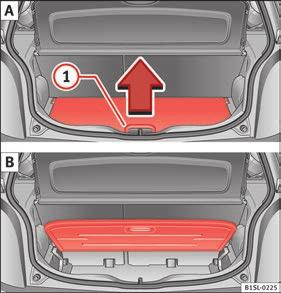 Transport and practical equipment Luggage compartment variable floor Extending the luggage compartment forward Disassemble the luggage compartment tray page 122.