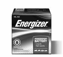 ENERGIZER BATTERIES ENERGIZER POWER SPORT BATTERIES ENERGIZER Power Sport batteries are a dry charged, flooded lead acid battery to fit your motorcycle, ATV, personal watercraft and more.