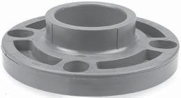 Product Guide PVC Schedule 80 Plugs 4516-4 Thread Plug (MPT) 4551-H Socket Flange (S), One-Piece (Solid) Size Part No. Qty. Lbs./Ea. LL 1/4 850-002 25 0.01 0.85 1/2 850-005 50 0.03 1.