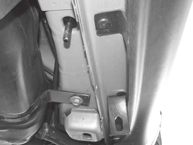 Use Steps 5-9 for Passenger Side Inner Support Bracket for all vehicles. 14. Remove rubber plug, as in Step 2, in bottom of rocker panel in rear of vehicle.