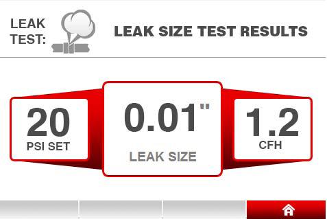 Leak Size Test The Cool Smoke HP has advanced electronics that are capable of determining the size of a leak that is greater than 0.015 ( 0.4mm). 1.