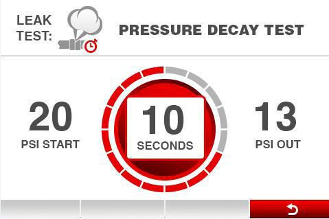 2. Pressure Decay Test A pressure decay test can be used for any size leak.