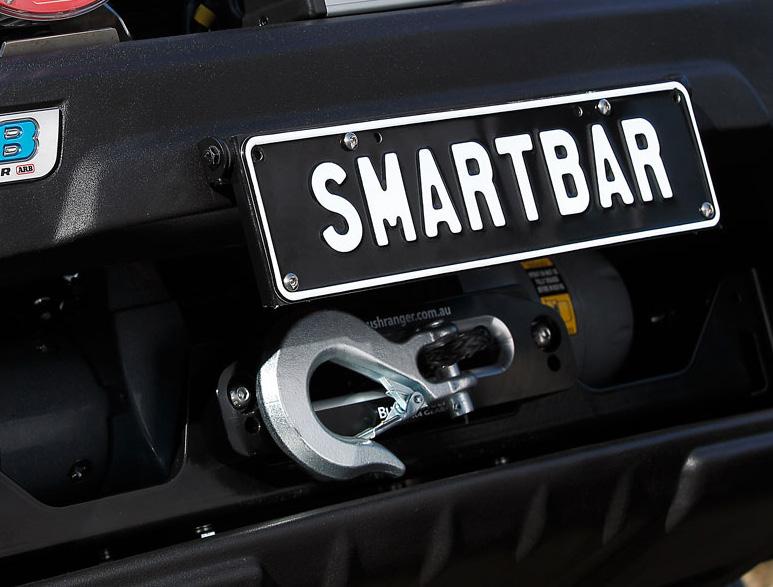 *A flip up number plate bracket is recommended for standard size number plates when SmartBars are fitted with a winch, ARB
