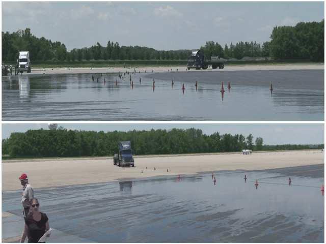 Full Scale Testing Truck ABS Wet Braking