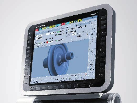 SIEMENS with ShopTurn 3G + + Conversational programming + + 3D graphics including real-time simulation + + New, clear screen design + + Indicator lamp