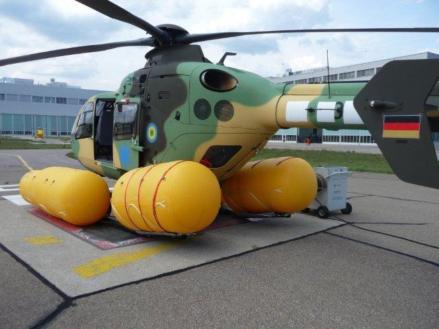EC135 with inflated