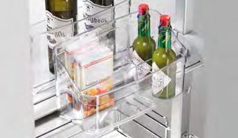 2 litre storage canisters with pouring function, transparent plastic, with grey plastic lid Order no.