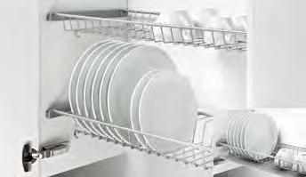 Wall unit interior fittings Drainer system, silver Drainer system, silver Set of draining racks for drying and storing tableware A collecting tray can be inserted under each draining rack if desired