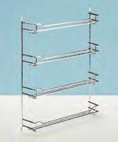 Wall unit interior fittings Spice rack, hook rack Spice rack Spice rack with division for 4 x 3 jars or 4 x 6 jars Rack can, for example,