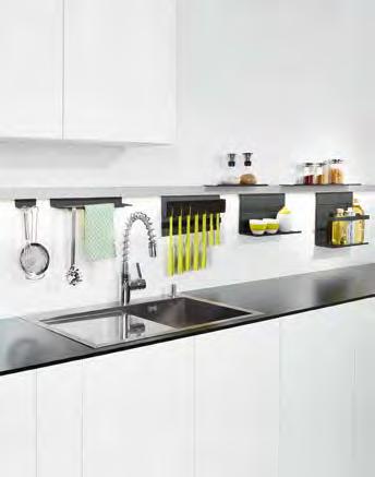 Midway equipment and kitchen accessories Linero MosaiQ Wall profiles Linero MosaiQ stands out with its modern and clean cut look Elements can be hooked into the wall profile or pressed on