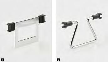 Base unit interior fittings Divider bars for pot-and-pan drawer Divider bars for pot-and-pan drawer Practical divider to clip into the pot-and-pan drawer or pull-out towel holder for 150 mm cabinet