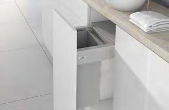 Waste collecting systems InnoTech Pull Top running waste bin for InnoTech Atira drawer, 70 mm high, nominal length 260 mm The InnoTech Pull frame is fitted instead of the drawer bottom panel Frame