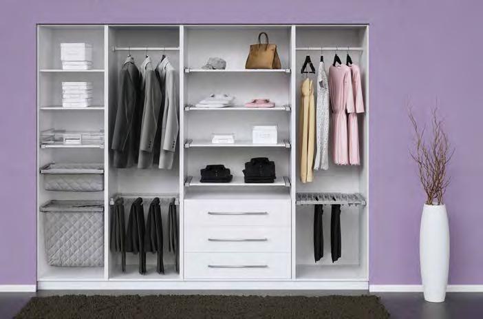 Fitting systems for wardrobe interiors Clever cabinet concept: With its various functions, the Amari 200 shelf