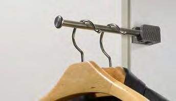 Interior fittings for wardrobes Coat hanger holder Coat hanger holder, folding For installation on carcase side Can be