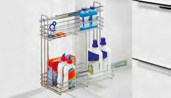 Base unit interior fittings Sink unit equipment Cleaning Agent pull-out, pull-out for cleaning products Cleaning Agent pull-out Partial extension runner with integrated Silent System Easy