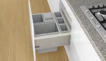 plastic Page reference: For ArciTech pot-and-pan drawer components, see Furniture Fittings and Applications catalogue 2016, volume 1, chapter ArciTech double walled drawer system Frame 450 for