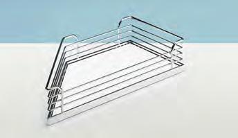 Base unit interior fittings Clip on shelves / baskets for 45 pot-and-pan drawers Arena STYLE non-slip clip on shelves 45 For for hook in assembly in the pull-out frame Width 228 mm Depth 470 mm